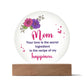 Mom Acrylic Circle Plaque-[Heartfelt Family Gift]