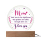 Mom Lighthouse Acrylic Circle Plaque-[Heartfelt Family Gift]