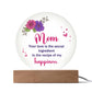 Mom Acrylic Circle Plaque-[Heartfelt Family Gift]