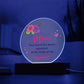 Mom Acrylic Circle Plaque-[Heartfelt Family Gift]