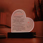 Soulmate Lighted Acrylic Heart Gift for Wife Girlfriend Husband-[Heartfelt Family Gift]
