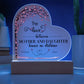 Custom Mother Daughter Lighted Heart Plaque - Personalized and Heartwarming-[Heartfelt Family Gift]