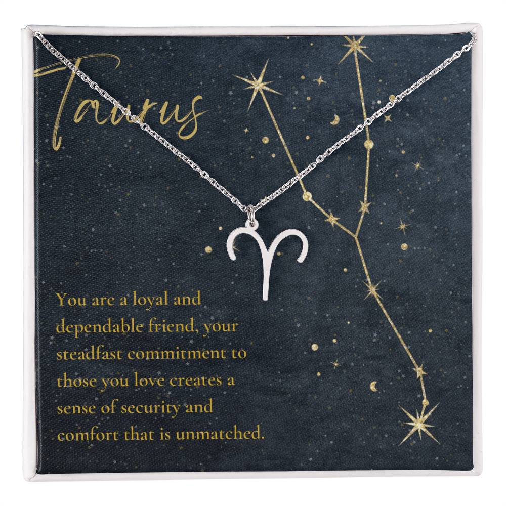 Taurus Astrologic Sign Birthday Necklace