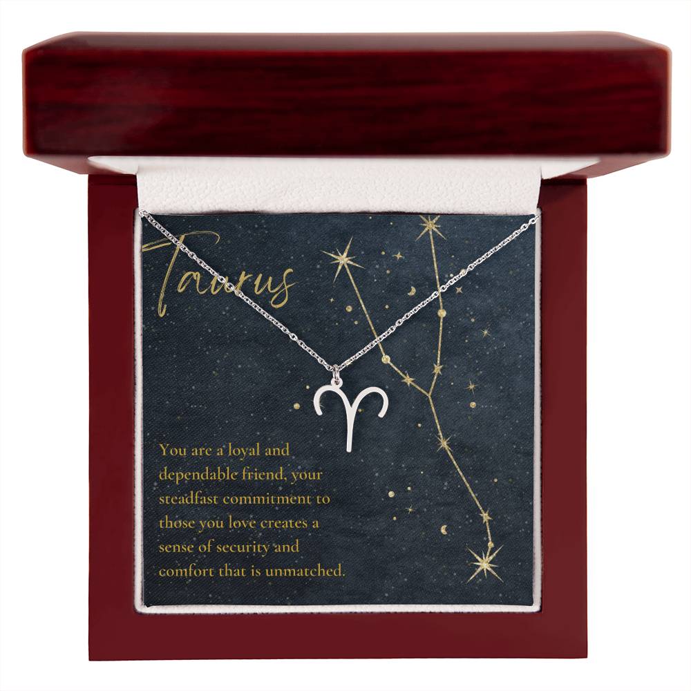 Taurus Astrologic Sign Birthday Necklace