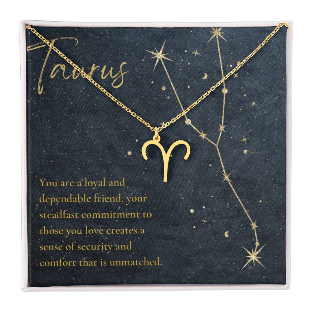 Taurus Astrologic Sign Birthday Necklace