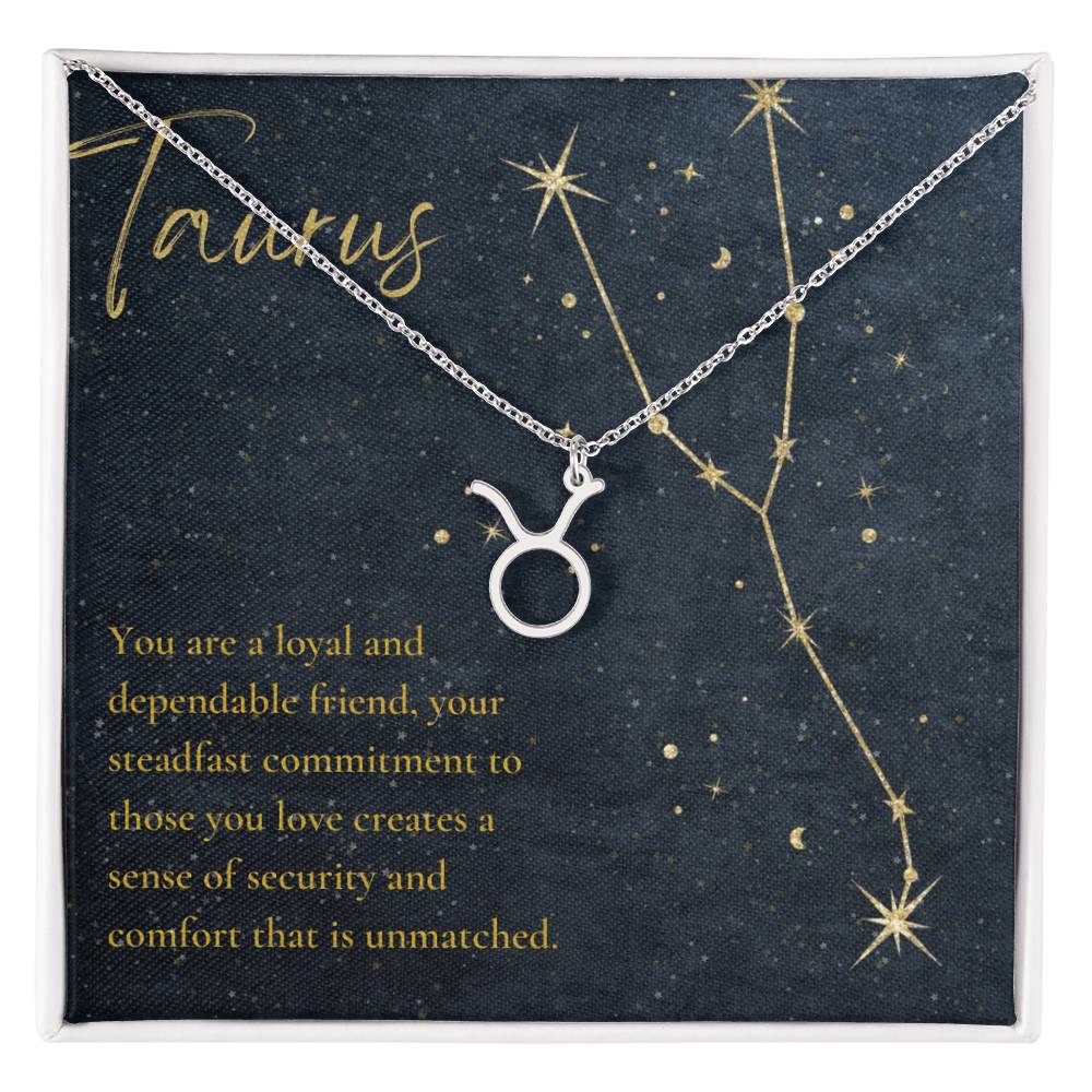 Taurus Astrologic Sign Birthday Necklace