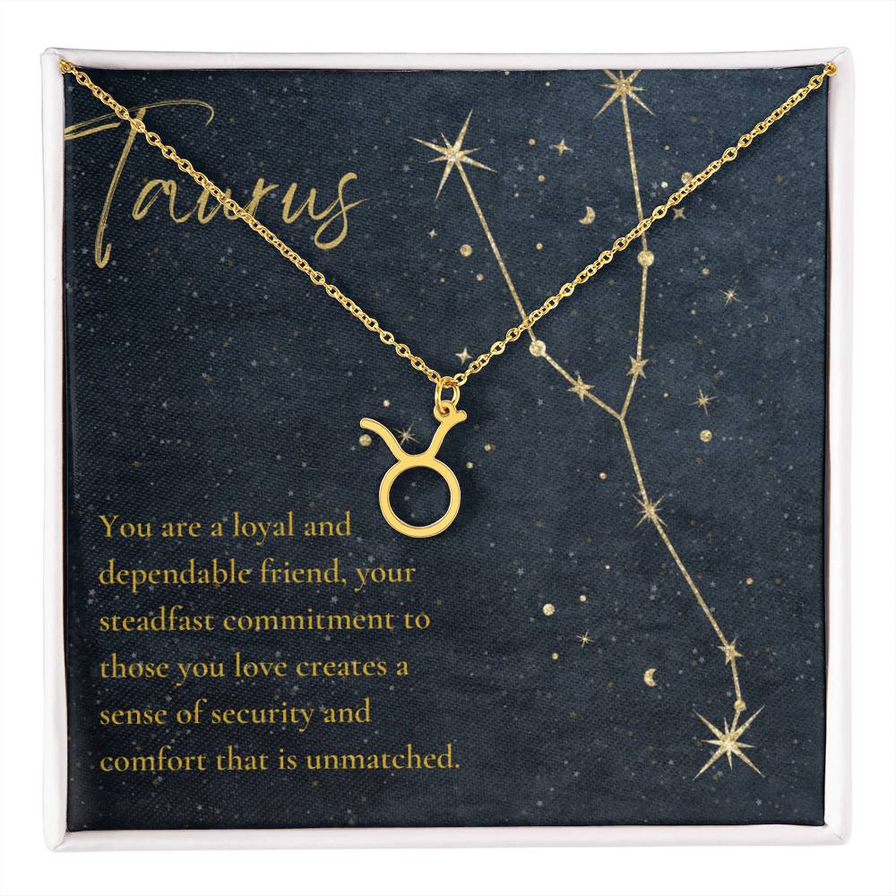 Taurus Astrologic Sign Birthday Necklace