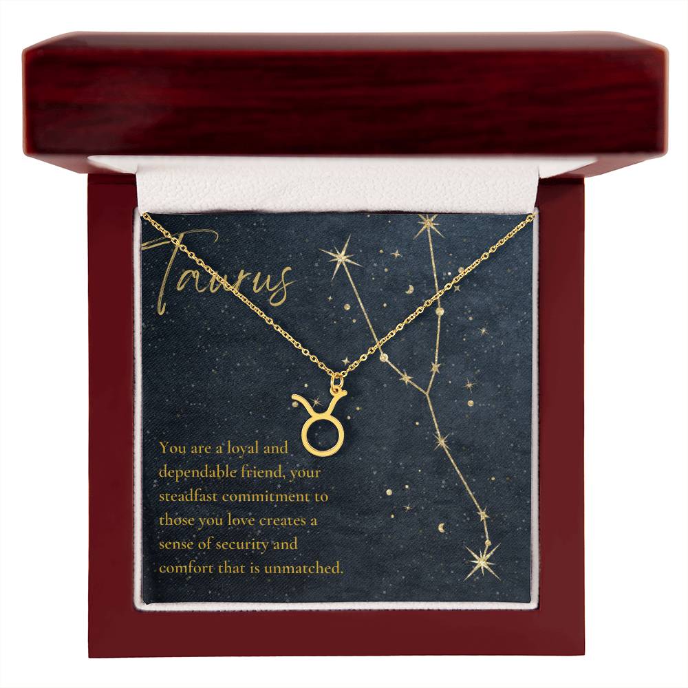 Taurus Astrologic Sign Birthday Necklace