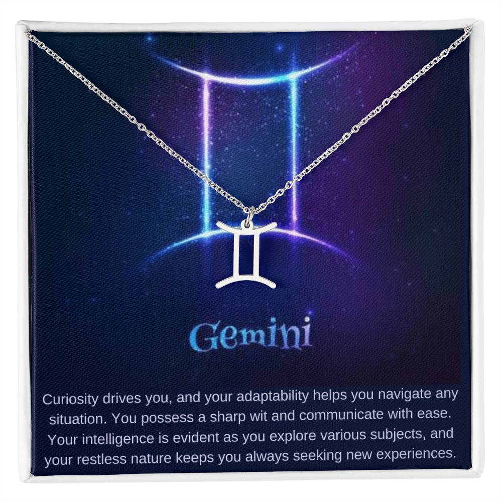 Gemini Birthday Horoscope Sign Necklace