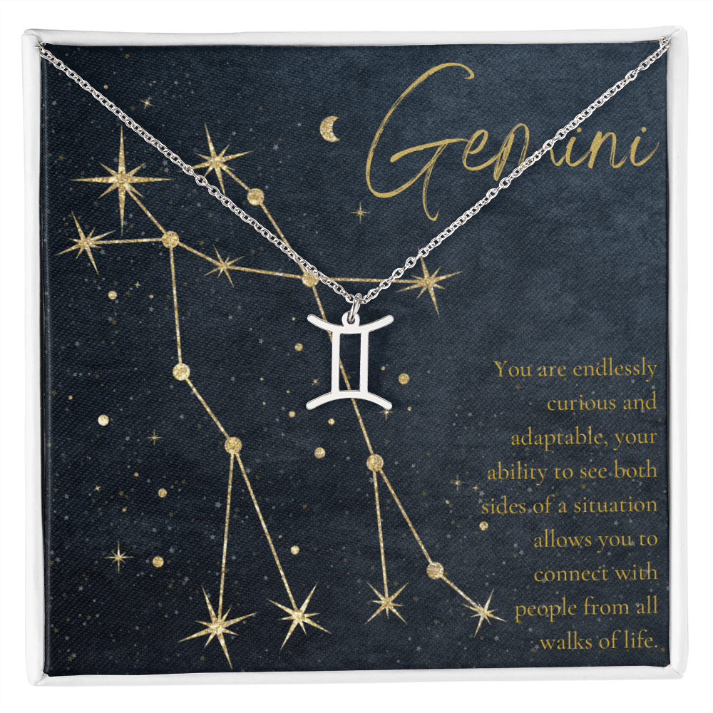 Gemini Horoscope Birthday Necklace