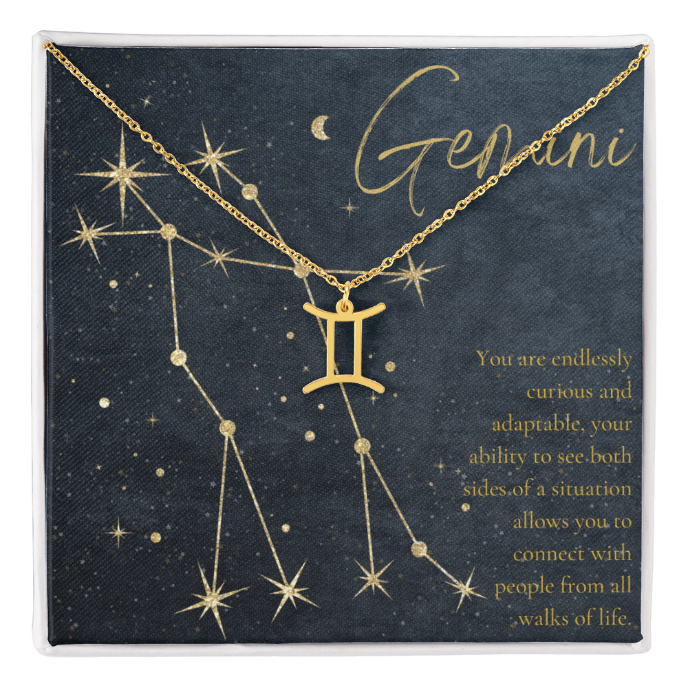Gemini Horoscope Birthday Necklace