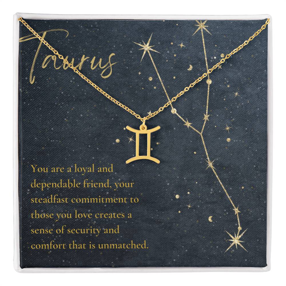 Taurus Astrologic Sign Birthday Necklace