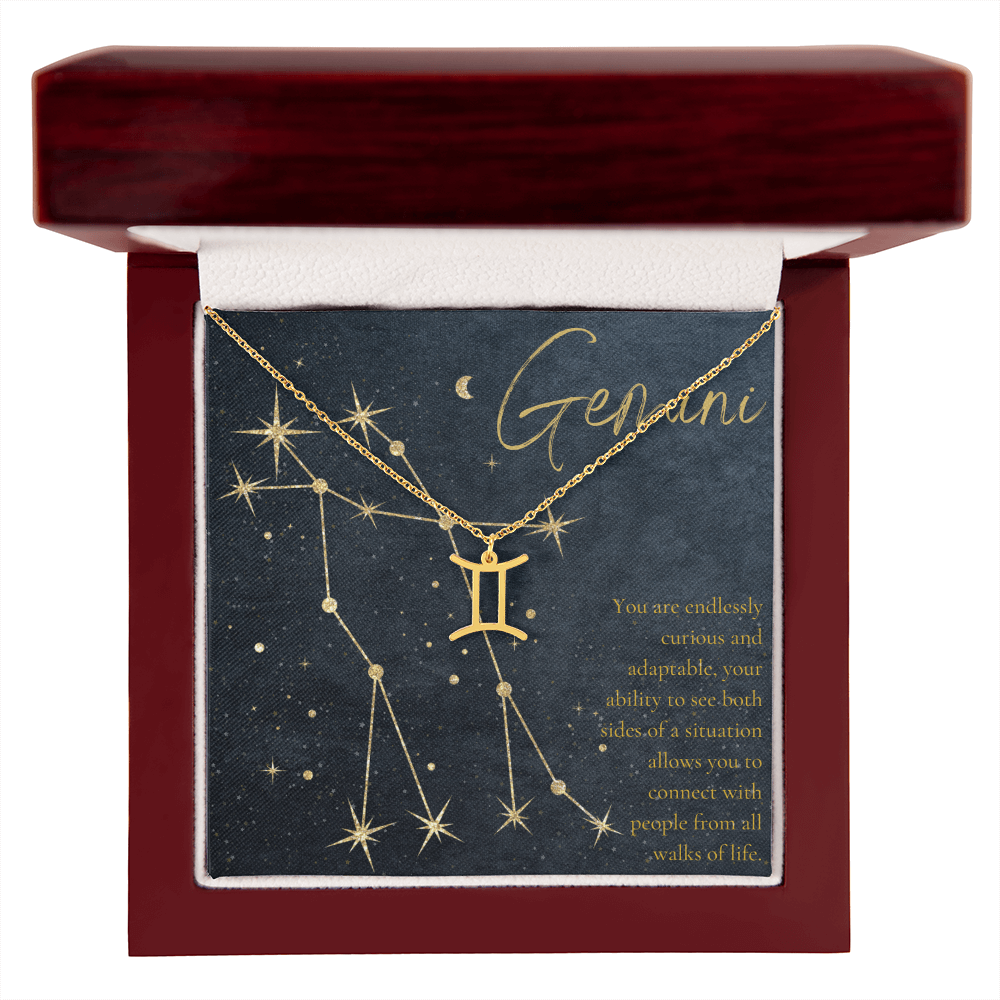 Gemini Horoscope Birthday Necklace