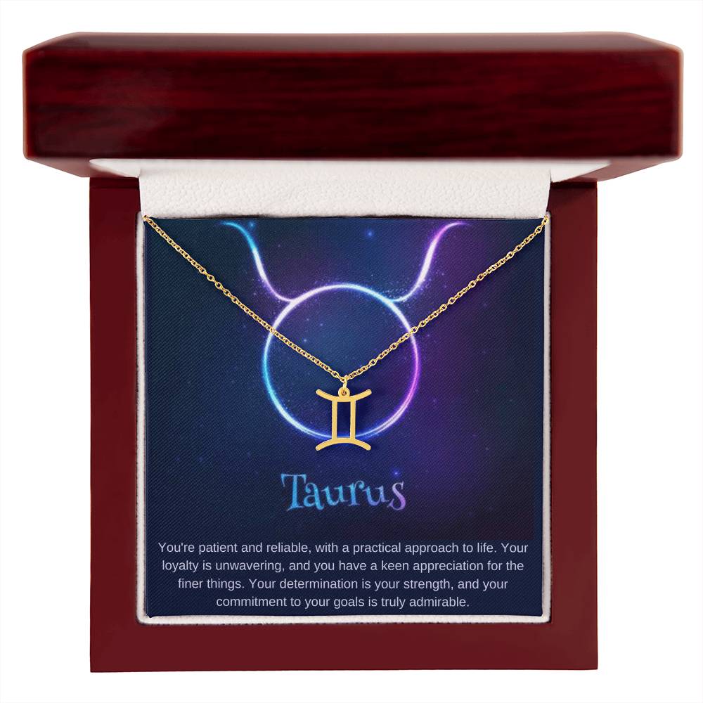 Taurus Astrological Sign Birthday Necklace