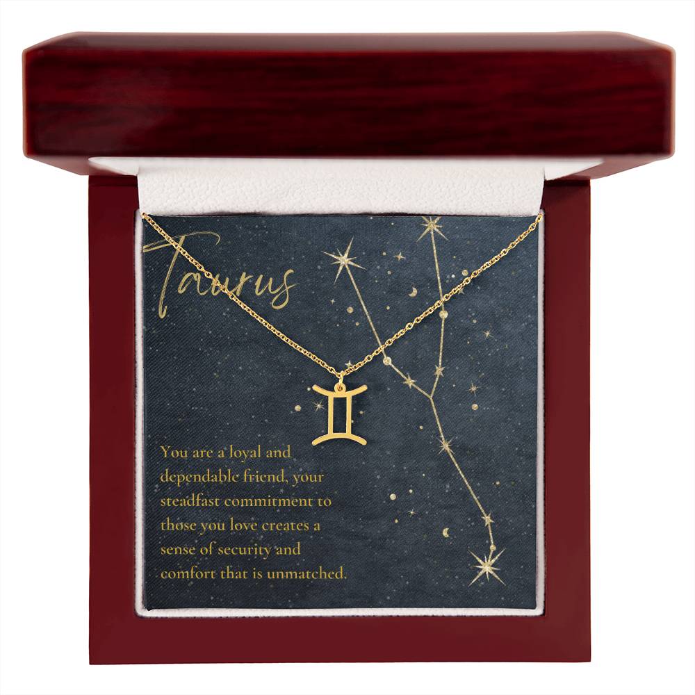 Taurus Astrologic Sign Birthday Necklace