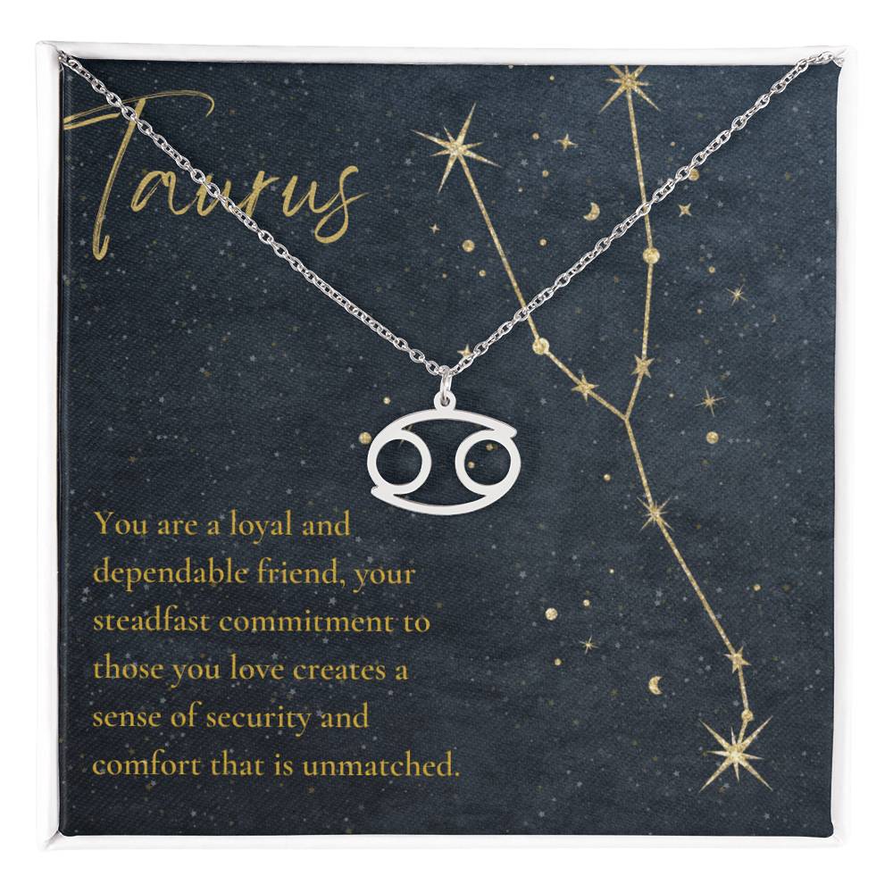 Taurus Astrologic Sign Birthday Necklace