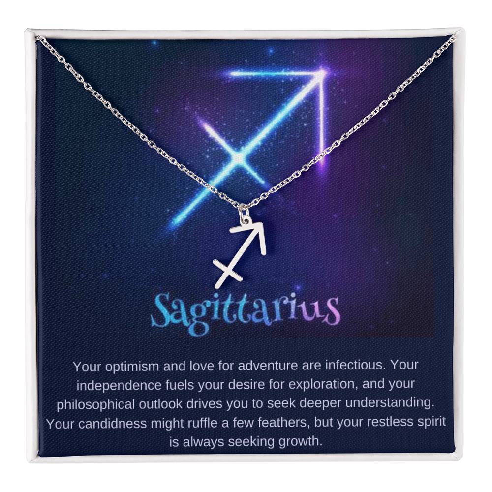 Sagittarius December Birthday Astrology Necklace