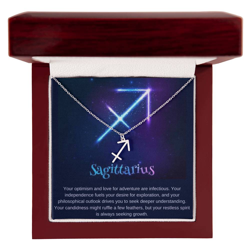 Sagittarius December Birthday Astrology Necklace