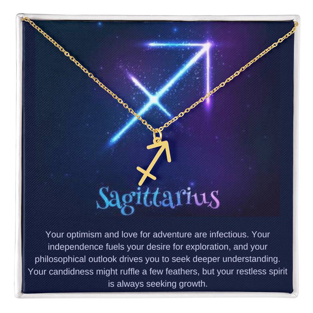 Sagittarius December Birthday Astrology Necklace