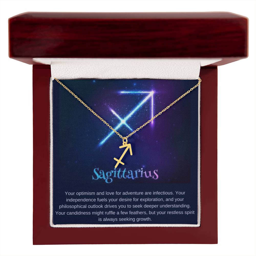 Sagittarius December Birthday Astrology Necklace