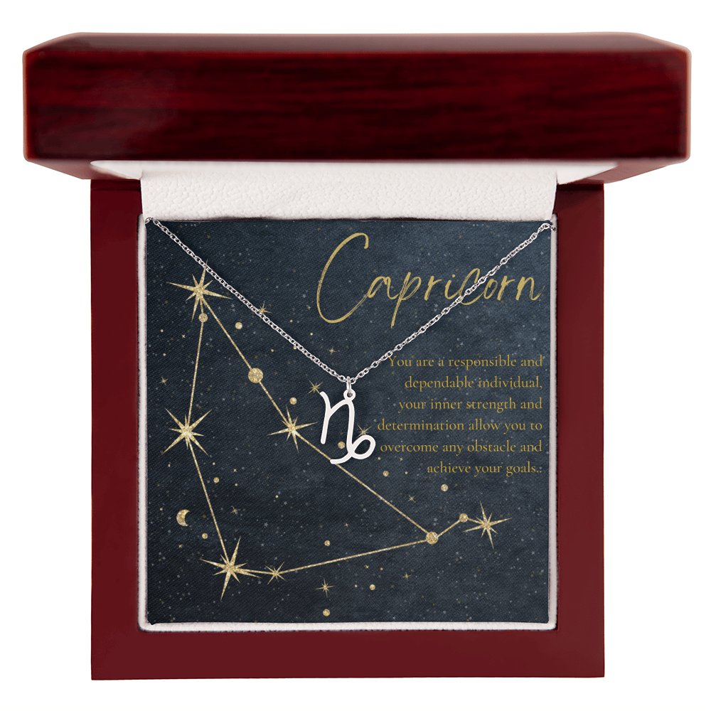 Capricorn Astrology Birthday Necklace