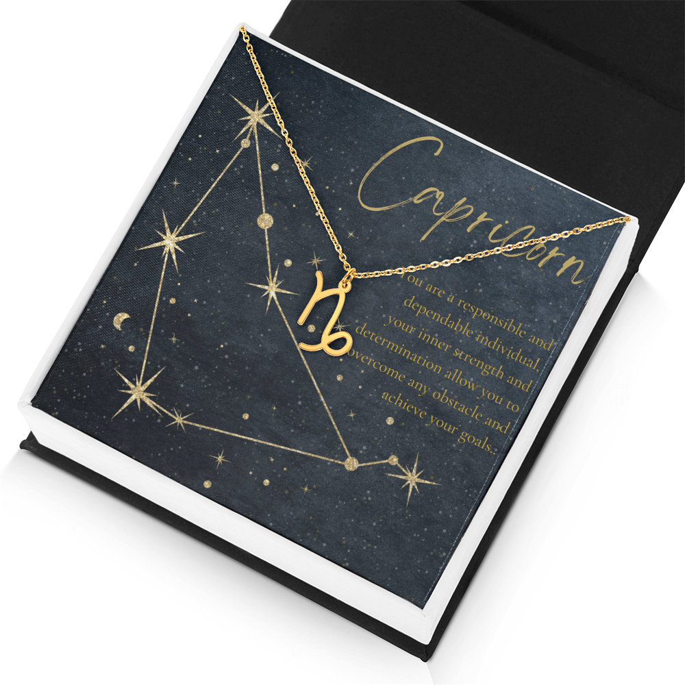 Capricorn Astrology Birthday Necklace