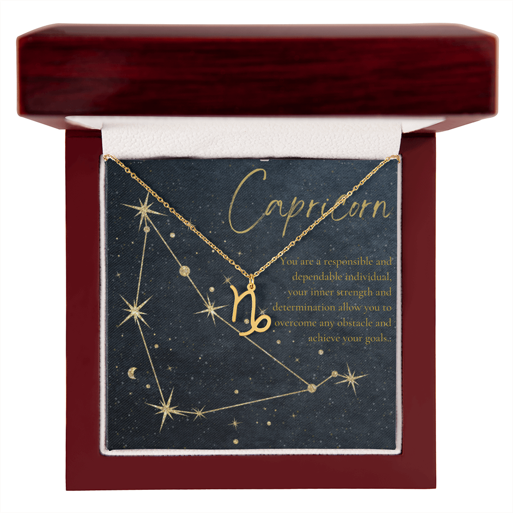Capricorn Astrology Birthday Necklace