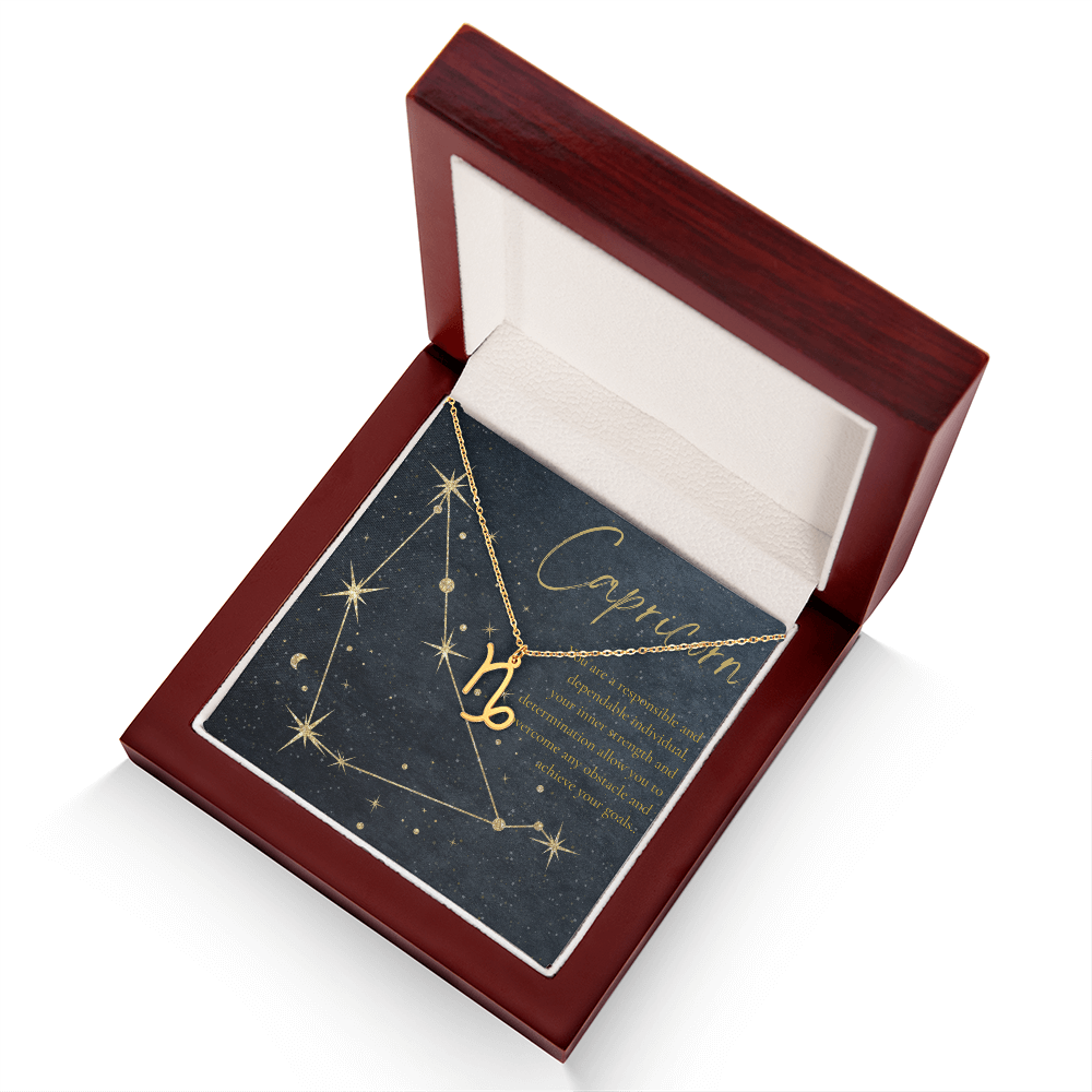 Capricorn Astrology Birthday Necklace