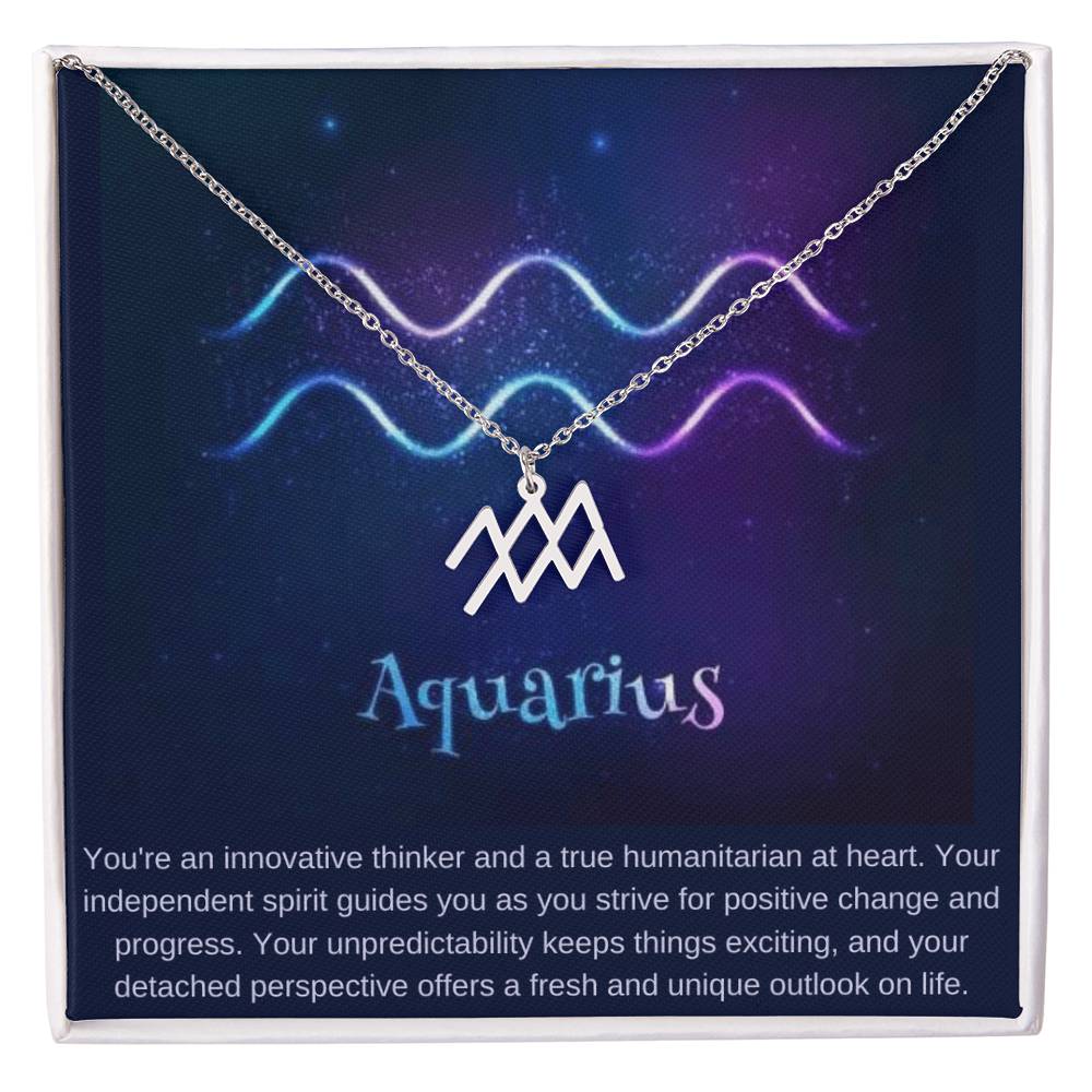 Aquarius Birthday  Astrology Necklace
