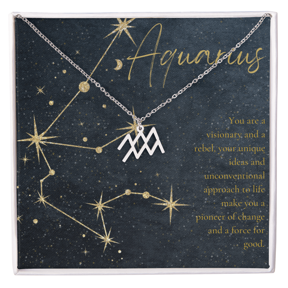 Aquarius Birthday Astrology Necklace