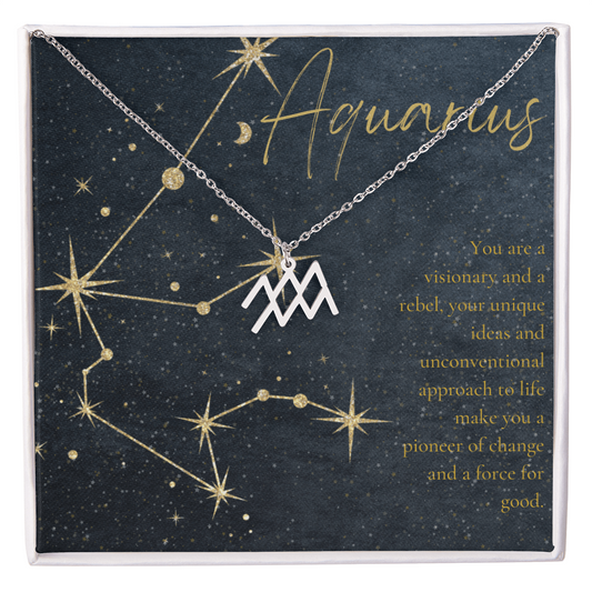 Aquarius Birthday Astrology Necklace