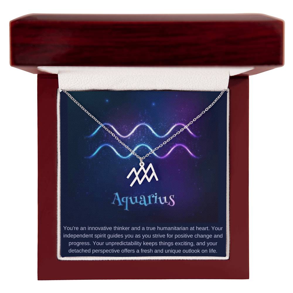 Aquarius Birthday  Astrology Necklace