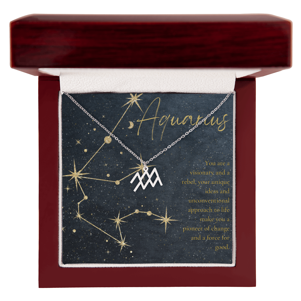 Aquarius Birthday Astrology Necklace