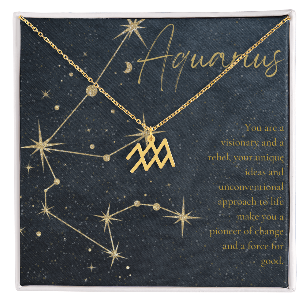 Aquarius Birthday Astrology Necklace