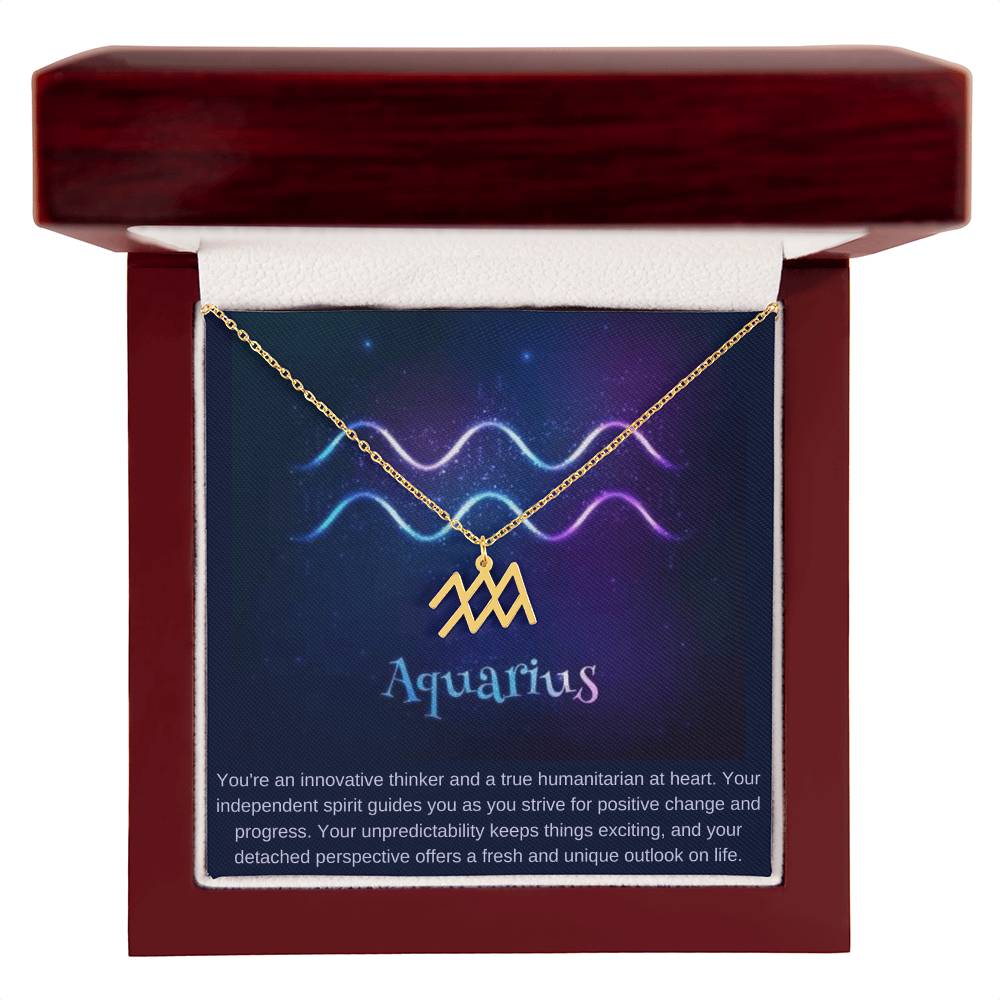 Aquarius Birthday  Astrology Necklace