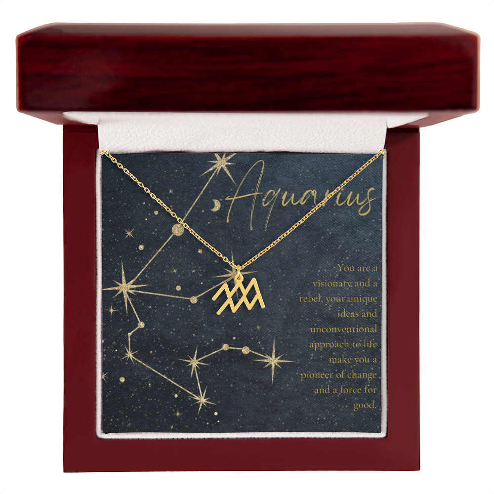 Aquarius Birthday Astrology Necklace