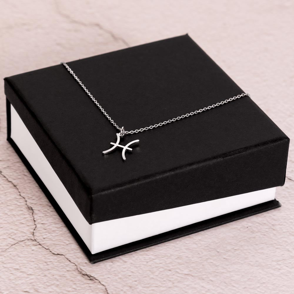 Pisces Astrological Sign Birthday Necklace