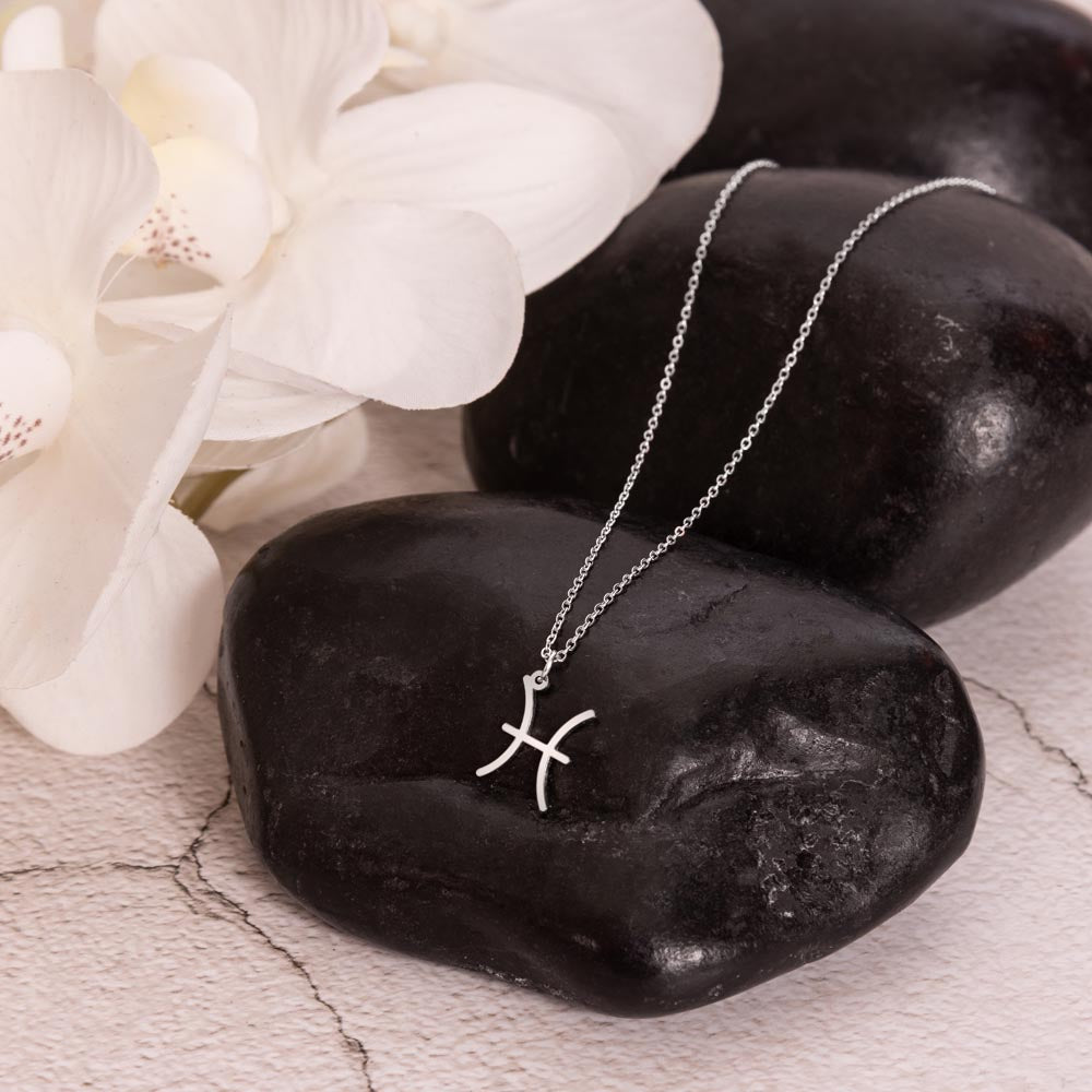Pisces Astrological Sign Birthday Necklace