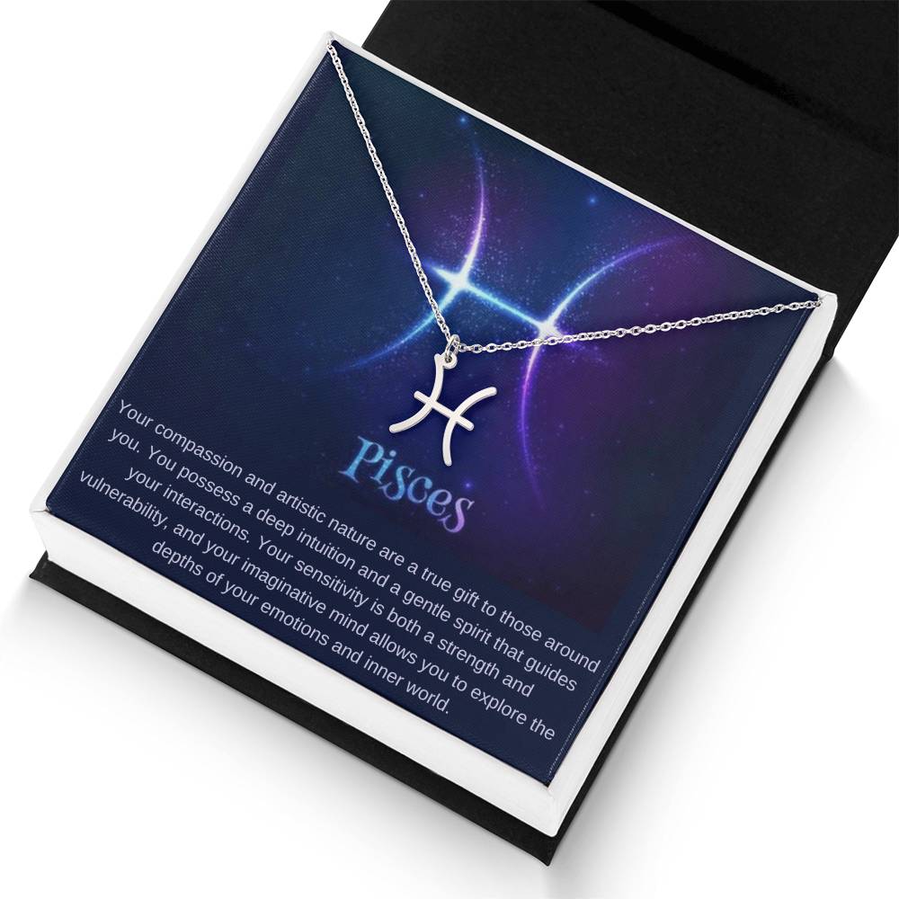 Pisces Astrological Sign Birthday Necklace
