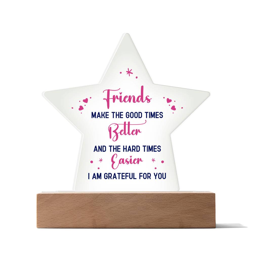 Best Friend Star Acrylic Plaque-[Heartfelt Family Gift]