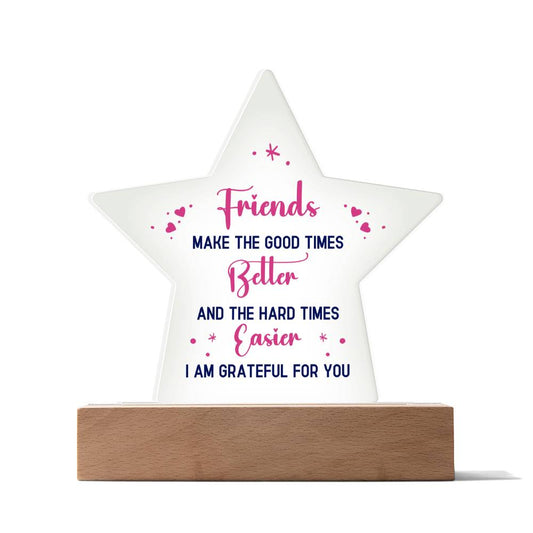 Best Friend Star Acrylic Plaque-[Heartfelt Family Gift]