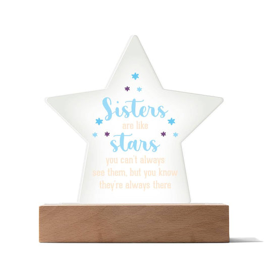 Sisters Star Acrylic Plaque-[Heartfelt Family Gift]