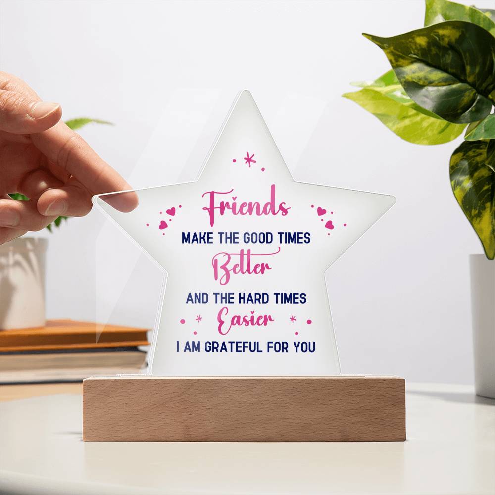 Best Friend Star Acrylic Plaque-[Heartfelt Family Gift]