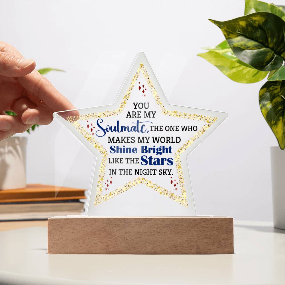 Soulmate Acrylic Star Plaque-[Heartfelt Family Gift]