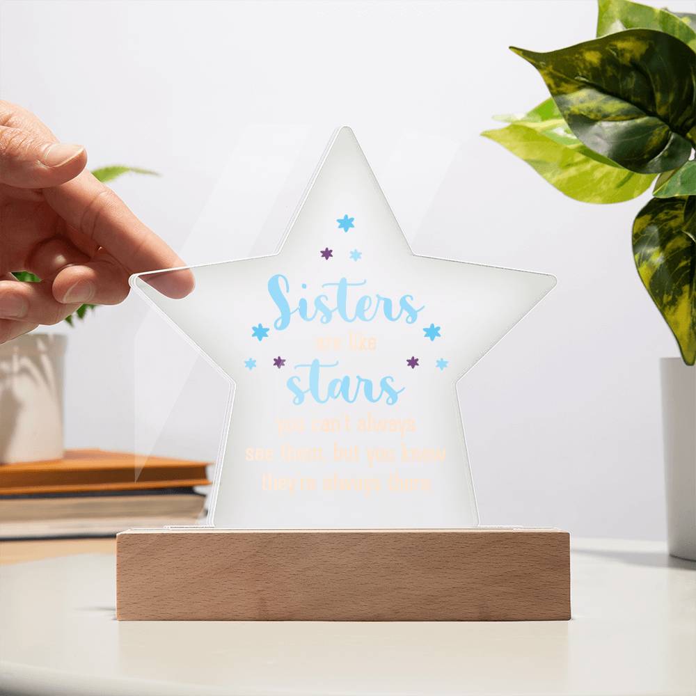 Sisters Star Acrylic Plaque-[Heartfelt Family Gift]