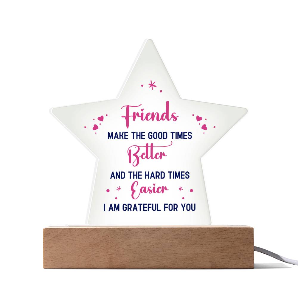 Best Friend Star Acrylic Plaque-[Heartfelt Family Gift]