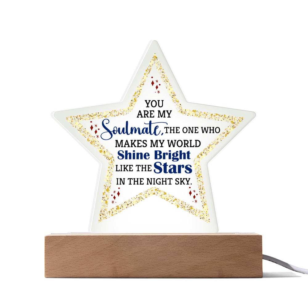 Soulmate Acrylic Star Plaque-[Heartfelt Family Gift]