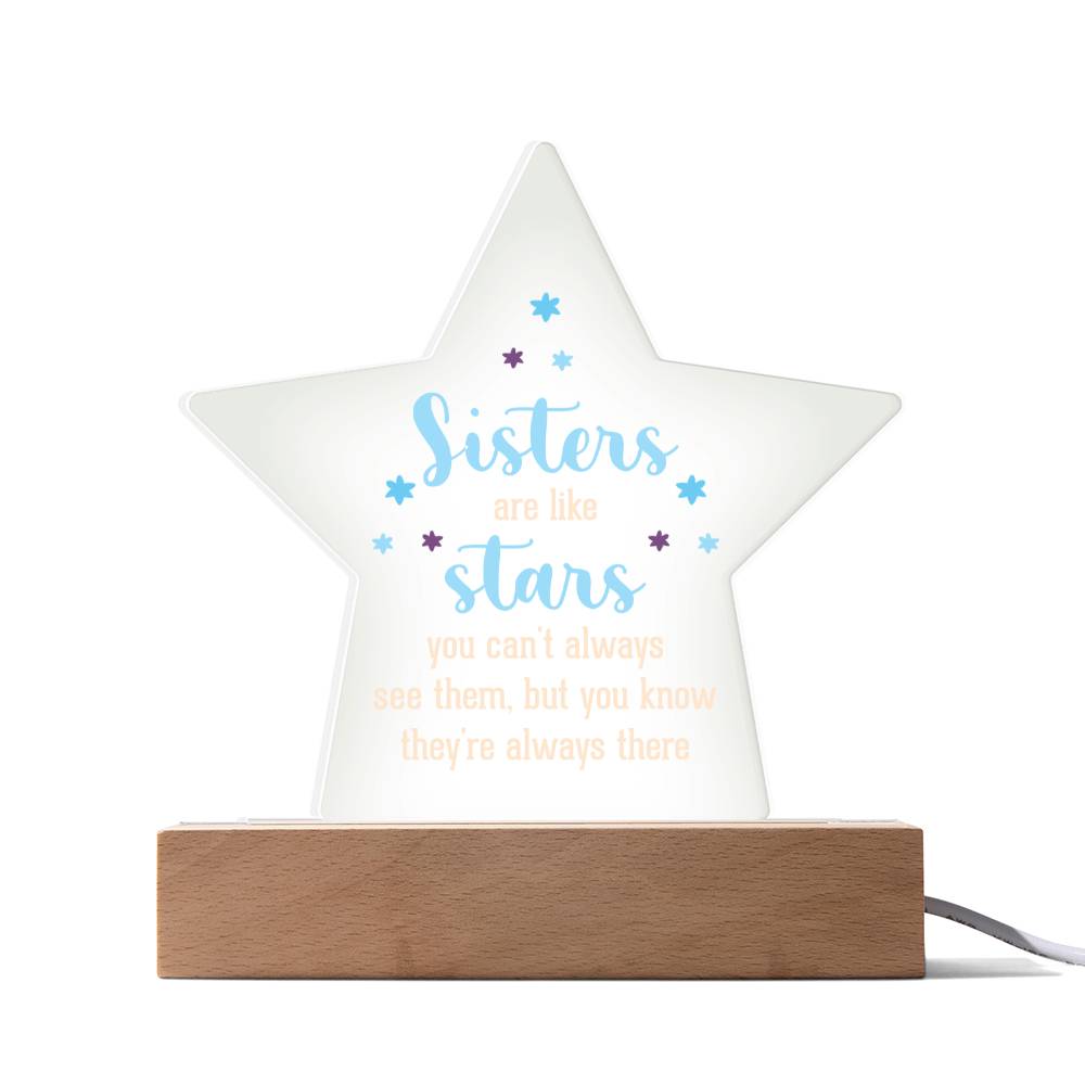 Sisters Star Acrylic Plaque-[Heartfelt Family Gift]