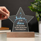 Sisters Star Acrylic Plaque-[Heartfelt Family Gift]