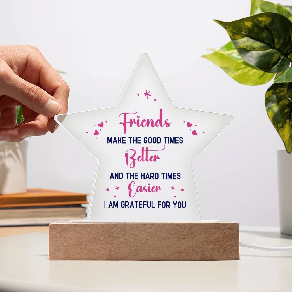 Best Friend Star Acrylic Plaque-[Heartfelt Family Gift]